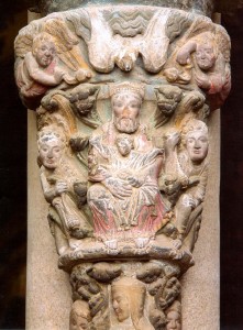 Parteluz del Pórtico de la Gloria, siglo XII Catedral románica de Santiago de Compostela