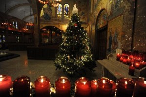 El árbol santo en una iglesia ortodoxa